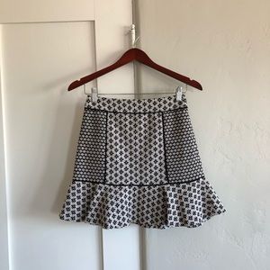 🤍 euc | loft | patterned mini skirt